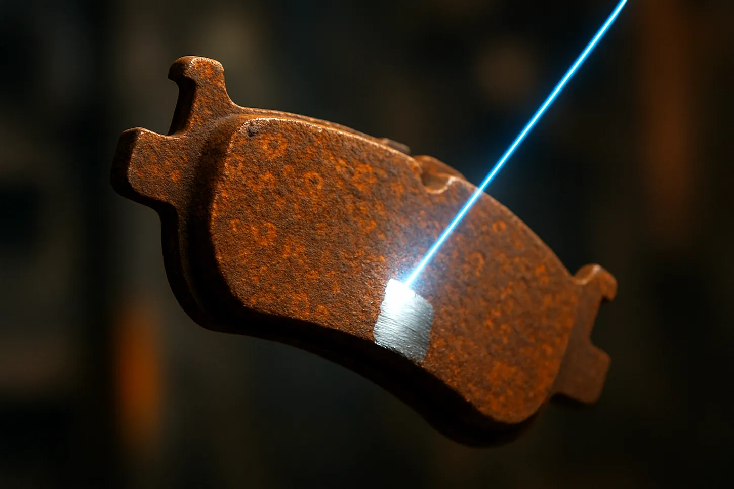 Pulizia-laser-pastiglia-freno Zastosowania lasera